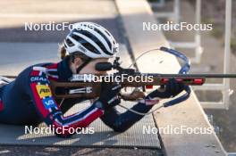 21.10.2024, Lavaze, Italy (ITA): Ida Lien (NOR) - Biathlon summer training, Lavaze (ITA). www.nordicfocus.com. © Vanzetta/NordicFocus. Every downloaded picture is fee-liable.