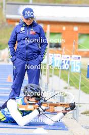 15.09.2024, Lenzerheide, Switzerland (SUI): Nadia Bilova (UKR), Vitalii Mandzyn (UKR), (l-r) - Sommer Nordic Event 2024, Sommer Biathlon Cup, Lenzerheide (SUI). www.nordicfocus.com. © Manzoni/NordicFocus. Every downloaded picture is fee-liable.