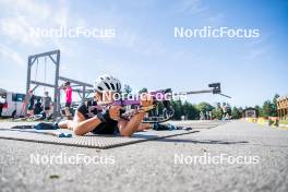 17.08.2024, Font-Romeu, France (FRA): Célia Henaff (FRA) - Biathlon summer training, Font-Romeu (FRA). www.nordicfocus.com. © Authamayou/NordicFocus. Every downloaded picture is fee-liable.