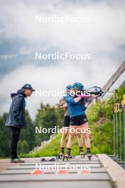 15.06.2024, Lavaze, Italy (ITA): Johan Hagstrom (SWE), Anna-Karin Heijdenberg (SWE), (l-r)  - Biathlon summer training, Lavaze (ITA). www.nordicfocus.com. © Barbieri/NordicFocus. Every downloaded picture is fee-liable.