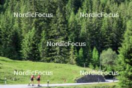 27.06.2024, Juf, Switzerland (SUI): Aita Gasparin (SUI), Elisa Gasparin (SUI), (l-r) - Biathlon summer training, Juf (SUI). www.nordicfocus.com. © Manzoni/NordicFocus. Every downloaded picture is fee-liable.