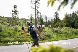 19.06.2024, Lavaze, Italy (ITA): Tommaso Giacomel (ITA) - Biathlon summer training, Lavaze (ITA). www.nordicfocus.com. © Vanzetta/NordicFocus. Every downloaded picture is fee-liable.