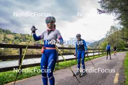 30.09.2024, Lavaze, Italy (ITA): Martina Trabucchi (ITA), Beatrice Trabucchi (ITA), Sara Scattolo (ITA), Astrid Plosch (ITA), (l-r) - Biathlon summer training, Lavaze (ITA). www.nordicfocus.com. © Barbieri/NordicFocus. Every downloaded picture is fee-liable.