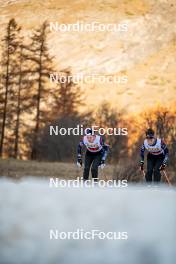 07.11.2024, Bessans, France (FRA): Paula Botet (FRA), Fany Bertrand (FRA), (l-r) - Biathlon summer training, Bessans (FRA). www.nordicfocus.com. © Authamayou/NordicFocus. Every downloaded picture is fee-liable.