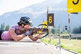 28.08.2024, Bessans, France (FRA): Julia Simon (FRA) - Biathlon summer training, Bessans (FRA). www.nordicfocus.com. © Authamayou/NordicFocus. Every downloaded picture is fee-liable.