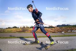 22.10.2024, Lavaze, Italy (ITA): Johannes Dale-Skjevdal (NOR) - Biathlon summer training, Lavaze (ITA). www.nordicfocus.com. © Vanzetta/NordicFocus. Every downloaded picture is fee-liable.