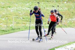 15.09.2024, Lenzerheide, Switzerland (SUI): Gilonne Guigonnat (FRA), Lea Meier (SUI), Aita Gasparin (SUI), (l-r) - Sommer Nordic Event 2024, Sommer Biathlon Cup, Lenzerheide (SUI). www.nordicfocus.com. © Manzoni/NordicFocus. Every downloaded picture is fee-liable.