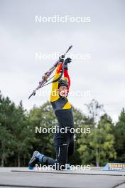 20.09.2024, Font-Romeu, France (FRA): Marine Debloem (BEL) - Biathlon summer training, Font-Romeu (FRA). www.nordicfocus.com. © Authamayou/NordicFocus. Every downloaded picture is fee-liable.