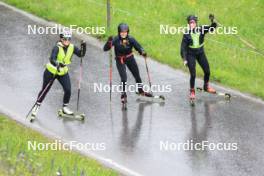 21.05.2024, Lenzerheide, Switzerland (SUI): Lena Haecki-Gross (SUI), Lea Meier (SUI), Elisa Gasparin (SUI), (l-r) - Biathlon summer training, Lenzerheide (SUI). www.nordicfocus.com. © Manzoni/NordicFocus. Every downloaded picture is fee-liable.