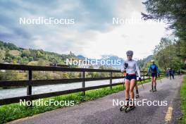 30.09.2024, Lavaze, Italy (ITA): Linda Zingerle (ITA), Rebecca Passler (ITA), (l-r) - Biathlon summer training, Lavaze (ITA). www.nordicfocus.com. © Barbieri/NordicFocus. Every downloaded picture is fee-liable.