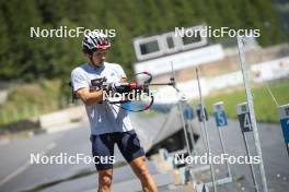 26.08.2024, Martell, Italy (ITA): Tommaso Giacomel (ITA) - Biathlon summer training, Martell (ITA). www.nordicfocus.com. © Vanzetta/NordicFocus. Every downloaded picture is fee-liable.