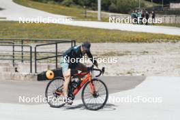 19.05.2024, Forni Avoltri, Italy (ITA): Mirco Romanin (ITA), coach Team Italy - Biathlon summer training, Forni Avoltri (ITA). www.nordicfocus.com. © Del Fabbro/NordicFocus. Every downloaded picture is fee-liable.