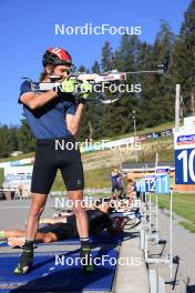 06.08.2024, Lenzerheide, Switzerland (SUI): Jeremy Finello (SUI) - Biathlon summer training, Lenzerheide (SUI). www.nordicfocus.com. © Manzoni/NordicFocus. Every downloaded picture is fee-liable.