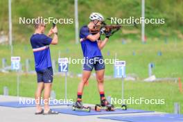 15.07.2024, Lenzerheide, Switzerland (SUI): Vaclav Cervenka (USA), Vincent Bonacci (USA), (l-r) - Biathlon summer training, Lenzerheide (SUI). www.nordicfocus.com. © Manzoni/NordicFocus. Every downloaded picture is fee-liable.