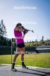 31.07.2024, Lavaze, Italy (ITA): Dunja Zdouc (AUT) - Biathlon summer training, Lavaze (ITA). www.nordicfocus.com. © Barbieri/NordicFocus. Every downloaded picture is fee-liable.