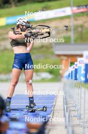 15.07.2024, Lenzerheide, Switzerland (SUI): Deedra Irwin (USA) - Biathlon summer training, Lenzerheide (SUI). www.nordicfocus.com. © Manzoni/NordicFocus. Every downloaded picture is fee-liable.