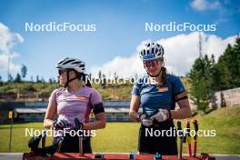 06.08.2024, Lavaze, Italy (ITA): Lisa Osl (AUT), Anna Andexer (AUT), (l-r)  - Biathlon summer training, Lavaze (ITA). www.nordicfocus.com. © Barbieri/NordicFocus. Every downloaded picture is fee-liable.