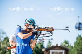 17.08.2024, Font-Romeu, France (FRA): Axel Garnier (FRA) - Biathlon summer training, Font-Romeu (FRA). www.nordicfocus.com. © Authamayou/NordicFocus. Every downloaded picture is fee-liable.