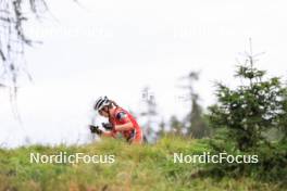 04.09.2024, Lenzerheide, Switzerland (SUI): Ida Lien (NOR) - Biathlon summer training, Lenzerheide (SUI). www.nordicfocus.com. © Manzoni/NordicFocus. Every downloaded picture is fee-liable.