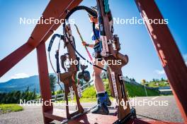 28.06.2024, Lavaze, Italy (ITA): Juni Arnekleiv (NOR) - Biathlon summer training, Lavaze (ITA). www.nordicfocus.com. © Barbieri/NordicFocus. Every downloaded picture is fee-liable.