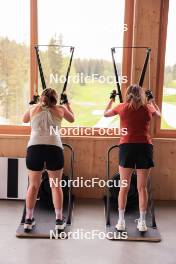 20.05.2024, Lenzerheide, Switzerland (SUI): Lena Haecki-Gross (SUI), Aita Gasparin (SUI), (l-r) - Biathlon summer training, Lenzerheide (SUI). www.nordicfocus.com. © Manzoni/NordicFocus. Every downloaded picture is fee-liable.