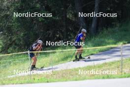 18.07.2024, Lenzerheide, Switzerland (SUI): Bjorn Westervelt (USA), Vaclav Cervenka (USA), (l-r) - Biathlon summer training, Lenzerheide (SUI). www.nordicfocus.com. © Manzoni/NordicFocus. Every downloaded picture is fee-liable.