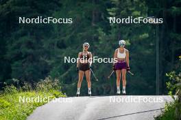 17.07.2024, Martell, Italy (ITA): Hanna Auchentaller (ITA), Rebecca Passler (ITA), (l-r)  - Biathlon summer training, Martell (ITA). www.nordicfocus.com. © Barbieri/NordicFocus. Every downloaded picture is fee-liable.