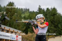 20.09.2024, Font-Romeu, France (FRA): Maya Cloetens (BEL) - Biathlon summer training, Font-Romeu (FRA). www.nordicfocus.com. © Authamayou/NordicFocus. Every downloaded picture is fee-liable.