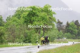 21.05.2024, Lenzerheide, Switzerland (SUI): Lydia Hiernickel (SUI), Lena Haecki-Gross (SUI), Elisa Gasparin (SUI), Lea Meier (SUI), Niklas Hartweg (SUI), (l-r), Gion Stalder (SUI), (l-r) - Biathlon summer training, Lenzerheide (SUI). www.nordicfocus.com. © Manzoni/NordicFocus. Every downloaded picture is fee-liable.