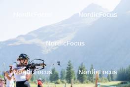 28.08.2024, Bessans, France (FRA): Oceane Michelon (FRA) - Biathlon summer training, Bessans (FRA). www.nordicfocus.com. © Authamayou/NordicFocus. Every downloaded picture is fee-liable.