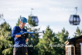 05.09.2024, Font-Romeu, France (FRA): Anton Ivarsson (SWE) - Biathlon summer training, Font-Romeu (FRA). www.nordicfocus.com. © Authamayou/NordicFocus. Every downloaded picture is fee-liable.