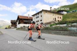 27.06.2024, Juf, Switzerland (SUI): Aita Gasparin (SUI), Elisa Gasparin (SUI), (l-r) - Biathlon summer training, Juf (SUI). www.nordicfocus.com. © Manzoni/NordicFocus. Every downloaded picture is fee-liable.