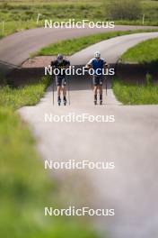 19.06.2024, Lavaze, Italy (ITA): Elia Zeni (ITA), Didier Bionaz (ITA), (l-r)  - Biathlon summer training, Lavaze (ITA). www.nordicfocus.com. © Vanzetta/NordicFocus. Every downloaded picture is fee-liable.