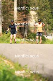 12.06.2024, Premanon, France (FRA): Sophie Chauveau (FRA), Julia Simon (FRA), (l-r) - Biathlon summer training, Premanon (FRA). www.nordicfocus.com. © Manzoni/NordicFocus. Every downloaded picture is fee-liable.