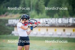 28.08.2024, Bessans, France (FRA): Gilonne Guigonnat (FRA) - Biathlon summer training, Bessans (FRA). www.nordicfocus.com. © Authamayou/NordicFocus. Every downloaded picture is fee-liable.