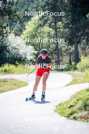 17.08.2024, Font-Romeu, France (FRA): Eva Laine (FRA) - Biathlon summer training, Font-Romeu (FRA). www.nordicfocus.com. © Authamayou/NordicFocus. Every downloaded picture is fee-liable.