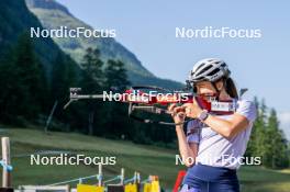 28.08.2024, Bessans, France (FRA): Jeanne Richard (FRA) - Biathlon summer training, Bessans (FRA). www.nordicfocus.com. © Authamayou/NordicFocus. Every downloaded picture is fee-liable.