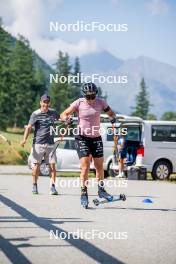 28.08.2024, Bessans, France (FRA): Julia Simon (FRA) - Biathlon summer training, Bessans (FRA). www.nordicfocus.com. © Authamayou/NordicFocus. Every downloaded picture is fee-liable.