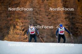 07.11.2024, Bessans, France (FRA): Fany Bertrand (FRA), Lou-Anne Dupont Ballet-Baz (FRA), (l-r) - Biathlon summer training, Bessans (FRA). www.nordicfocus.com. © Authamayou/NordicFocus. Every downloaded picture is fee-liable.