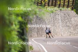 20.06.2024, Lavaze, Italy (ITA): Patrick Braunhofer (ITA), Dorothea Wierer (ITA), (l-r)  - Biathlon summer training, Lavaze (ITA). www.nordicfocus.com. © Vanzetta/NordicFocus. Every downloaded picture is fee-liable.