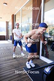 18.07.2024, Lenzerheide, Switzerland (SUI): Armin Auchentaller (ITA), Coach Team USA, Vaclav Cervenka (USA), (l-r) - Biathlon summer training, Lenzerheide (SUI). www.nordicfocus.com. © Manzoni/NordicFocus. Every downloaded picture is fee-liable.