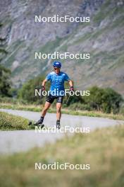 29.08.2024, Bessans, France (FRA): Oscar Lombardot (FRA) - Biathlon summer training, Bessans (FRA). www.nordicfocus.com. © Authamayou/NordicFocus. Every downloaded picture is fee-liable.