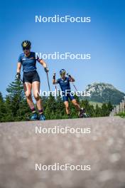 31.07.2024, Lavaze, Italy (ITA): Lea Rothschopf (AUT), Anna Gandler (AUT), (l-r)  - Biathlon summer training, Lavaze (ITA). www.nordicfocus.com. © Barbieri/NordicFocus. Every downloaded picture is fee-liable.