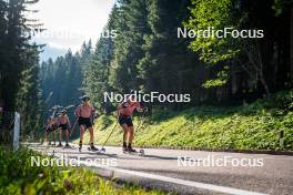 06.08.2024, Lavaze, Italy (ITA): Lea Rothschopf (AUT), Anna Juppe (AUT), Kristina Oberthaler (AUT), (l-r)  - Biathlon summer training, Lavaze (ITA). www.nordicfocus.com. © Barbieri/NordicFocus. Every downloaded picture is fee-liable.