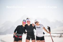 19.06.2024, Tignes, France (FRA): Flora Dolci (FRA), Lou Jeanmonnot (FRA), (l-r) - Biathlon summer training, Tignes (FRA). www.nordicfocus.com. © Authamayou/NordicFocus. Every downloaded picture is fee-liable.