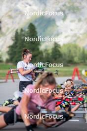 29.08.2024, Bessans, France (FRA): Lou Jeanmonnot (FRA) - Biathlon summer training, Bessans (FRA). www.nordicfocus.com. © Authamayou/NordicFocus. Every downloaded picture is fee-liable.