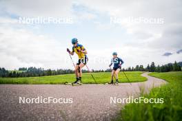 15.06.2024, Lavaze, Italy (ITA): Hanna Oeberg (SWE), Anna-Karin Heijdenberg (SWE), (l-r)  - Biathlon summer training, Lavaze (ITA). www.nordicfocus.com. © Barbieri/NordicFocus. Every downloaded picture is fee-liable.