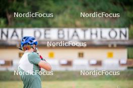 28.08.2024, Bessans, France (FRA): Oscar Lombardot (FRA) - Biathlon summer training, Bessans (FRA). www.nordicfocus.com. © Authamayou/NordicFocus. Every downloaded picture is fee-liable.