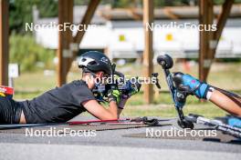 17.08.2024, Font-Romeu, France (FRA): Flavio Guy (FRA) - Biathlon summer training, Font-Romeu (FRA). www.nordicfocus.com. © Authamayou/NordicFocus. Every downloaded picture is fee-liable.