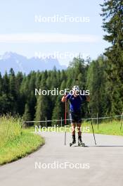 15.07.2024, Lenzerheide, Switzerland (SUI): Vaclav Cervenka (USA) - Biathlon summer training, Lenzerheide (SUI). www.nordicfocus.com. © Manzoni/NordicFocus. Every downloaded picture is fee-liable.